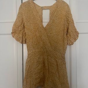 Yellow Floral Romper